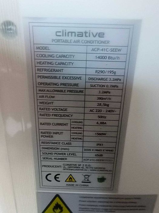 Портативний кондиціонер JET WiFi 4.1 кВт 3-в-1