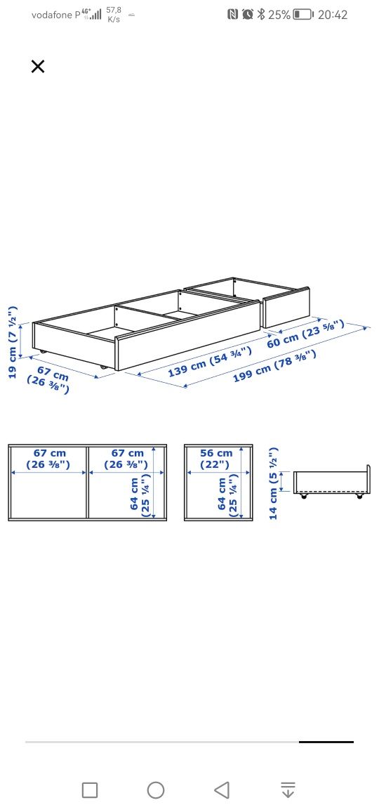 Gavetas cama ikea
