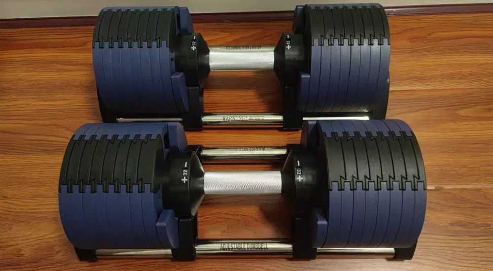 Hantle regulowane 2–24 kg – komplet 2 szt., co 2 kg, domowa siłownia