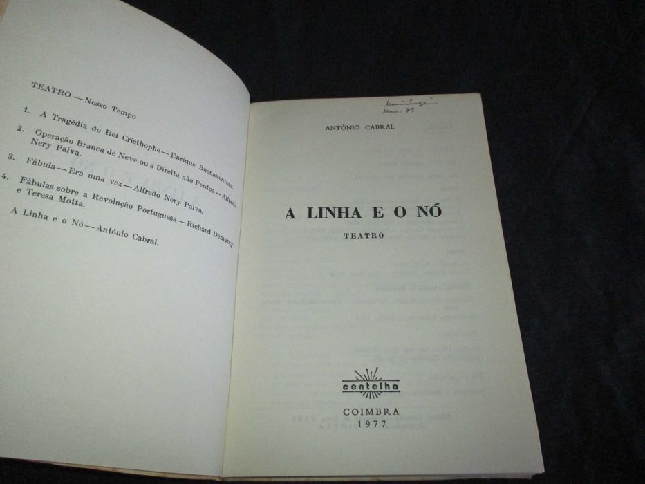 Livro A Linha e o Nó António Cabral Teatro Centelha