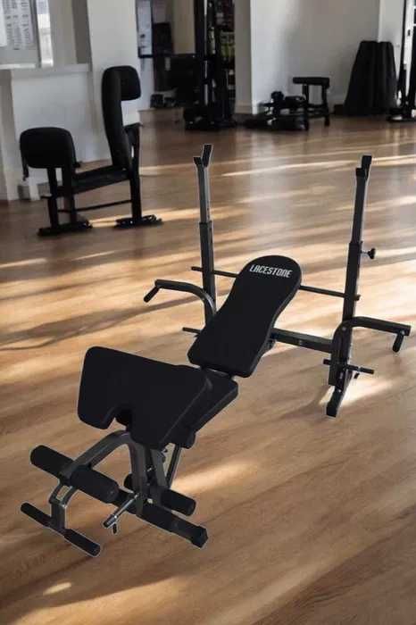 Ławeczka Treningowa Duża Regulowana Klatka Nogi Rozpiętki Wyciskanie