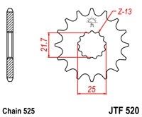Звезда Suzuki RF600R SGP 27510-21E00, Sunstar, JT, PBR