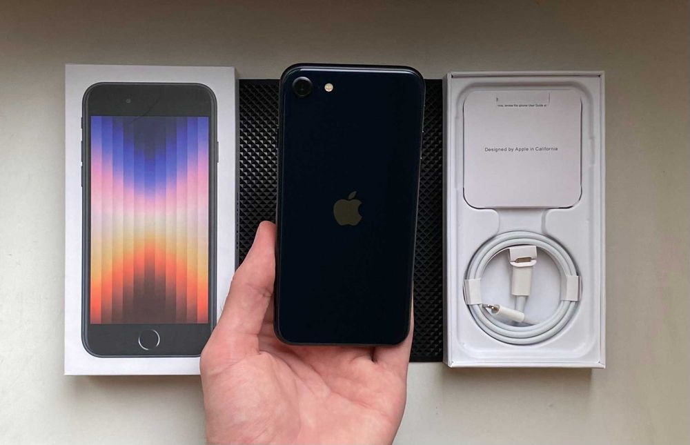НОВЫЙ - iPhone SE 2022 - 128 гб - 100% АКБ - NEVERLOCK - MIDNIGHT