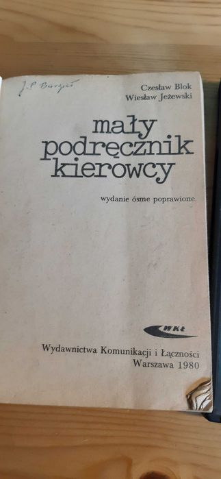 mały podręcznik kierowcy Blok Jeżewski, dla kolekcjonerów 1980r.