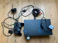 Playstation 2 Com 1 comando, cabos, 2 cartões de memória,acessório USB