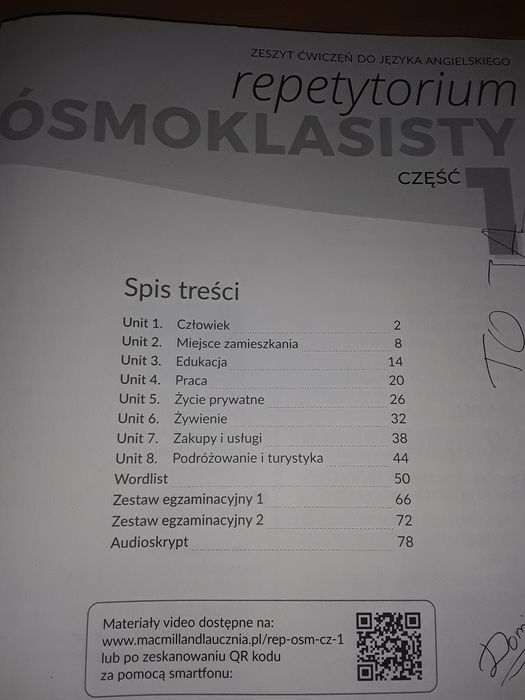 Repetytorium ósmoklasisty część 1 zeszyt ćwiczeń angielski Macmillan