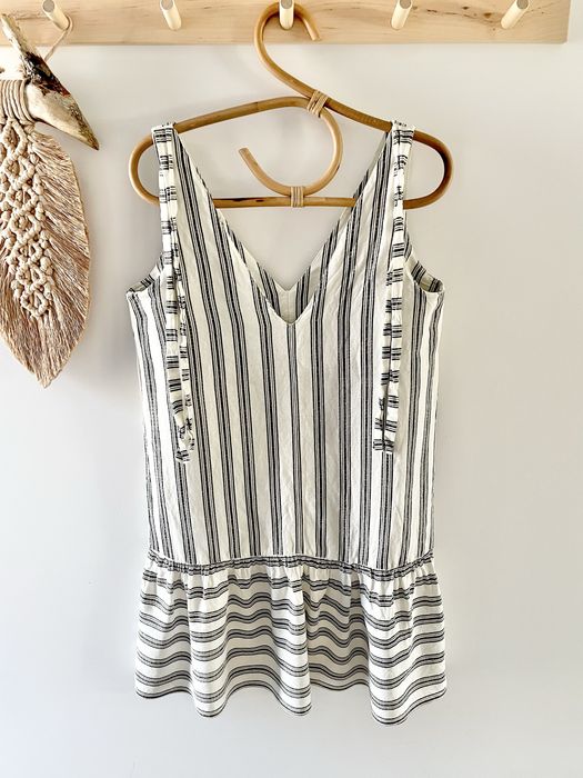 Mango sukienka w paski len wiskoza S 36