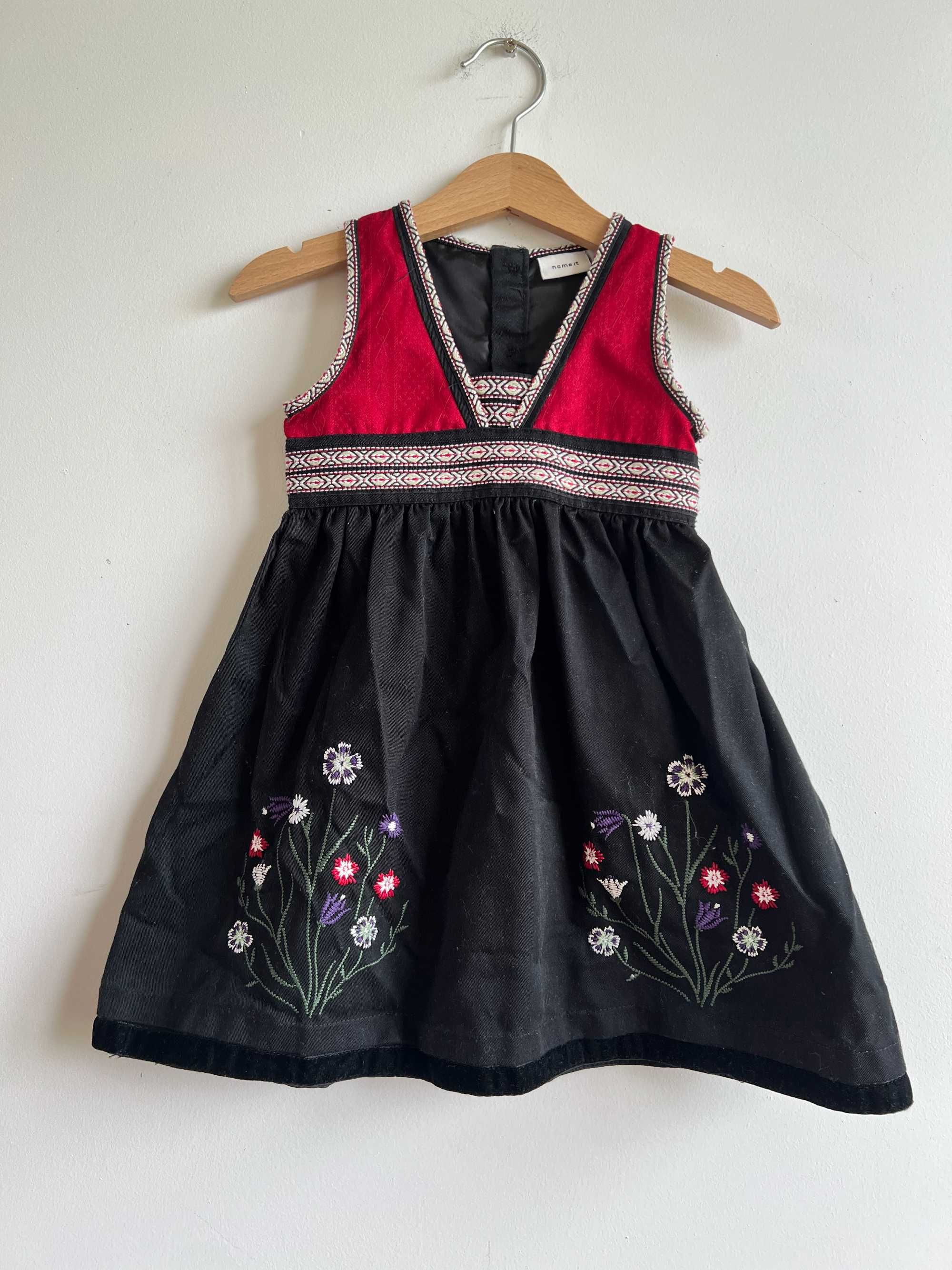 Name It sukienka niemowlęca elegancka ludowa folk hafty 68-92