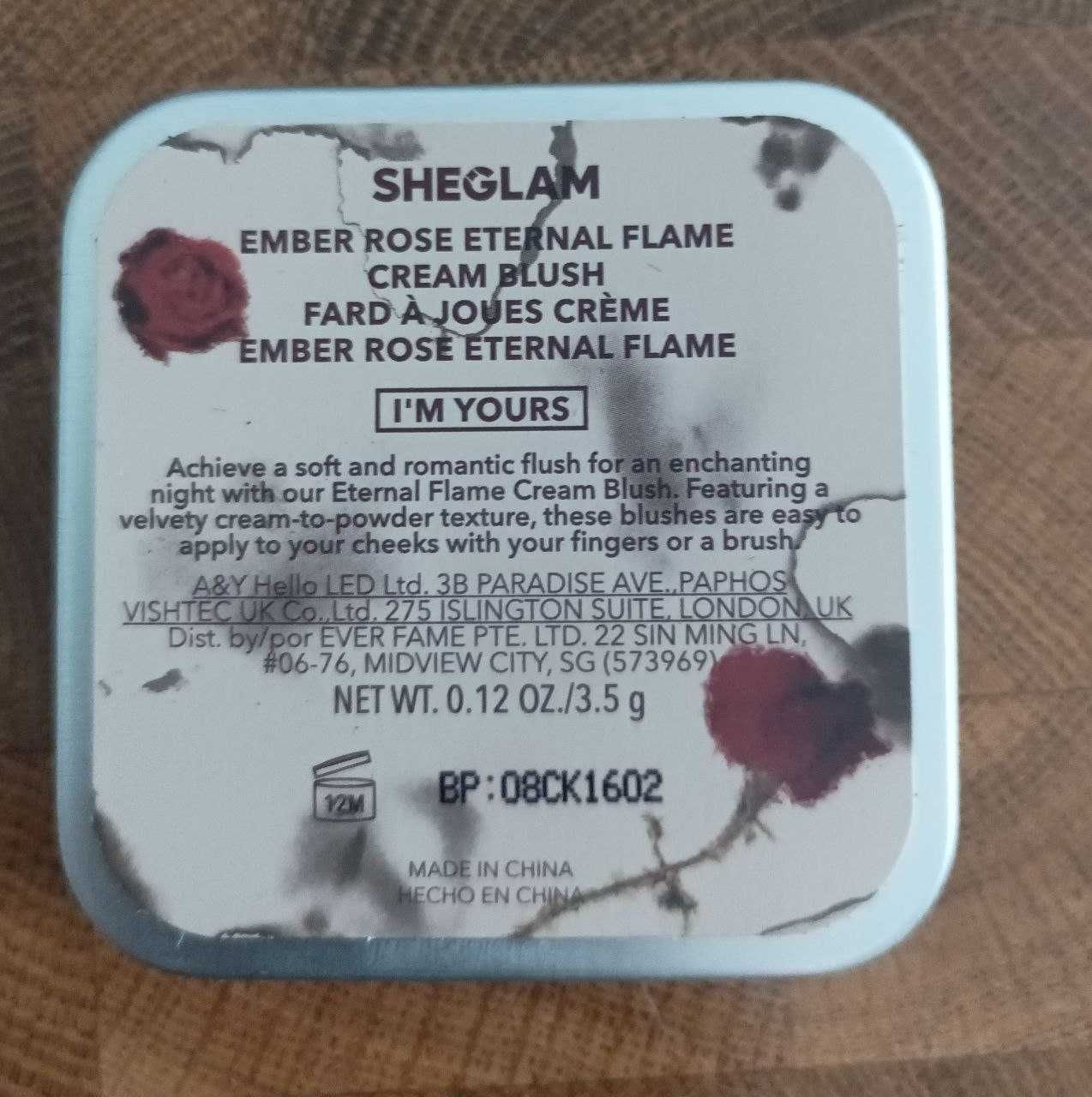 SHEGLAM Kremowy róż do policzków Ember Rose Eternal Flame