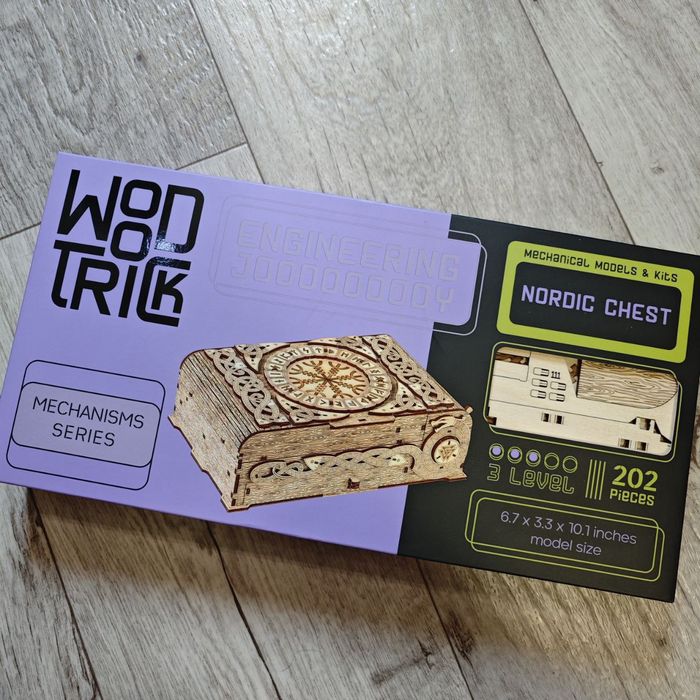 Конструктор Скандинавская Шкатулка, органайзер Wood Trick 202 детали