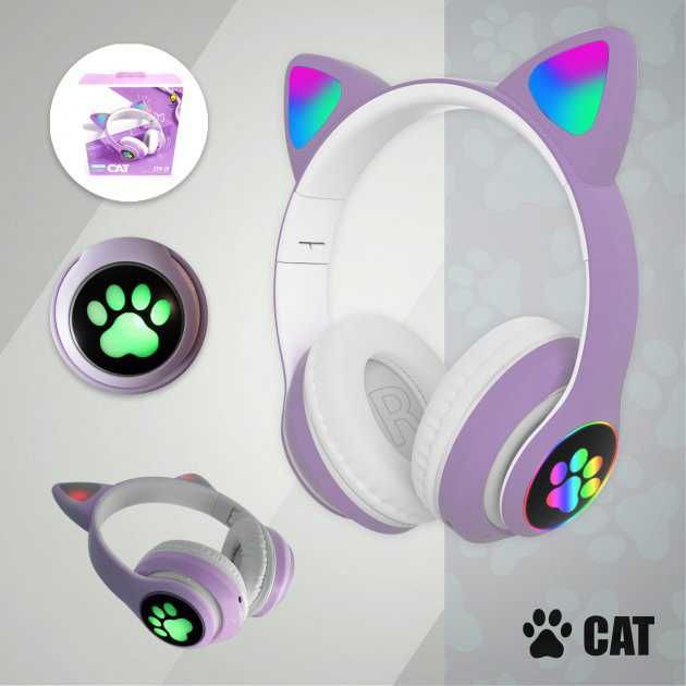 Бездротові навушники LED з котячими вушками CAT STN-28.