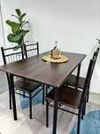 liquidação MESA DE MADEIRA NOVA + 4 CADEIRAS PLÁSTICO COM ENVIO
