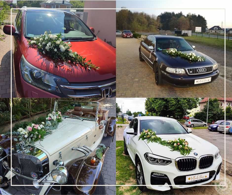 Dekoracje weselne ślub kościół auto bukiet dekoratorka florystka