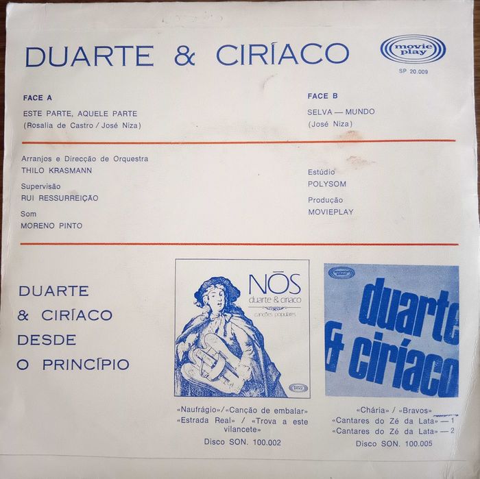 Duarte & Ciríaco	- - - - -	Este Parte, Aquele Parte	- - - - -	Single