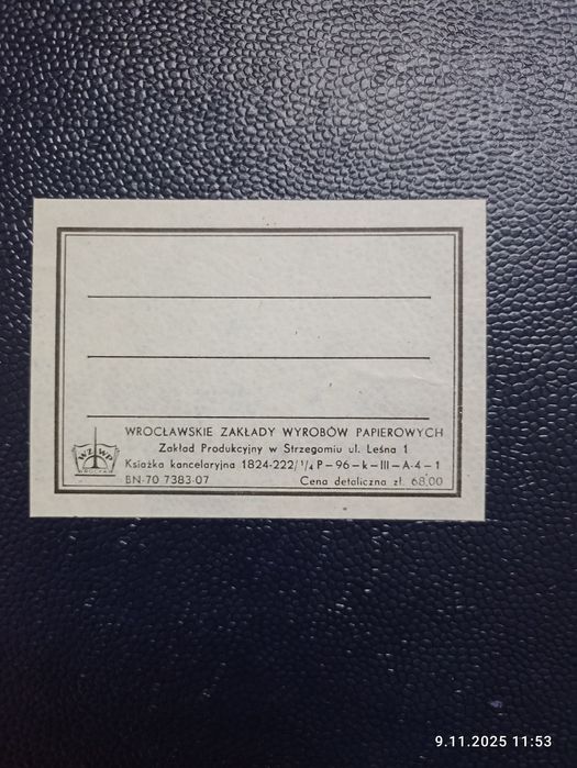 Książka kancelaryjna PRL
