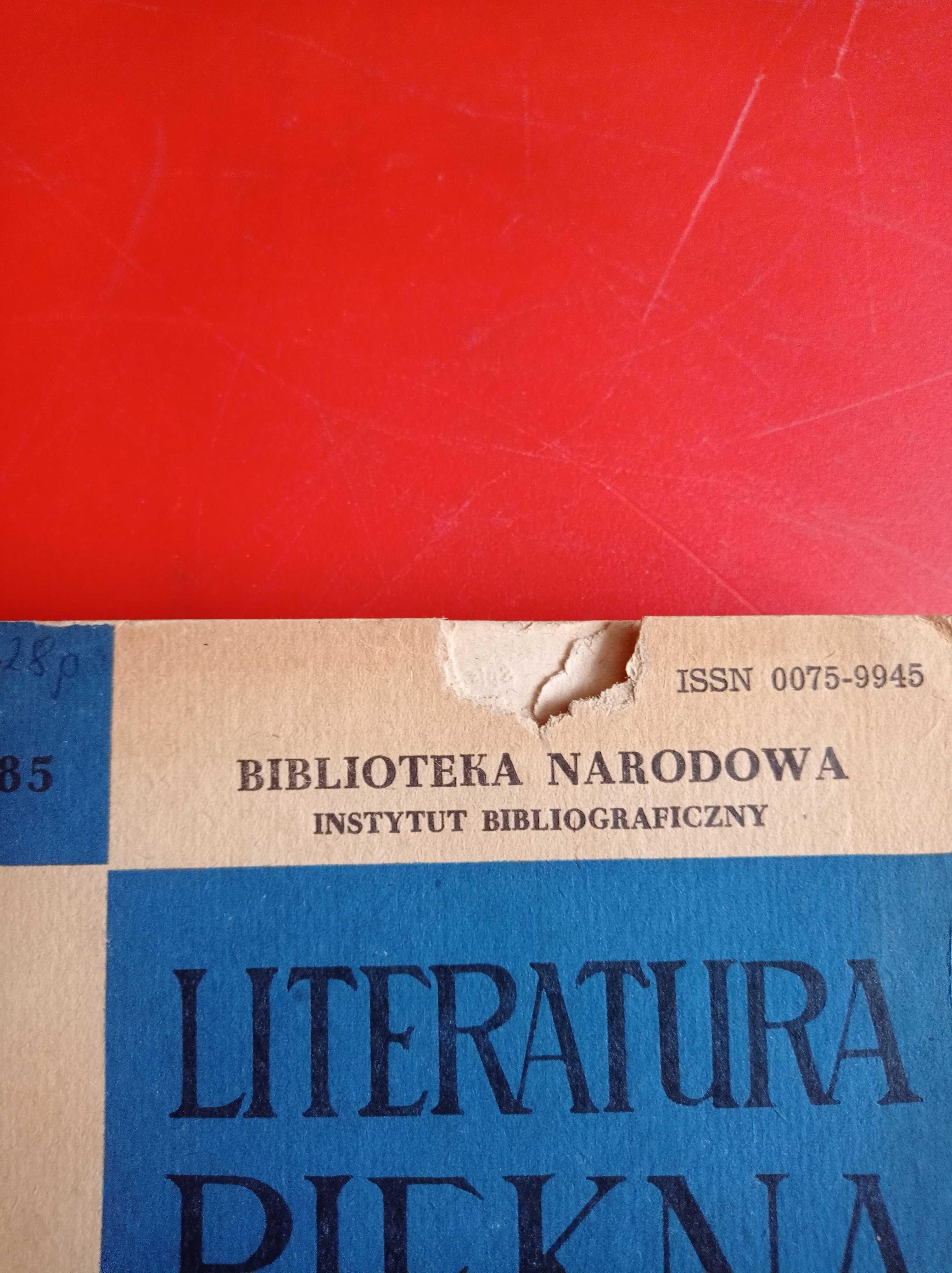 Literatura Piękna 1985 Adnotowany Rocznik Bibliograficzny