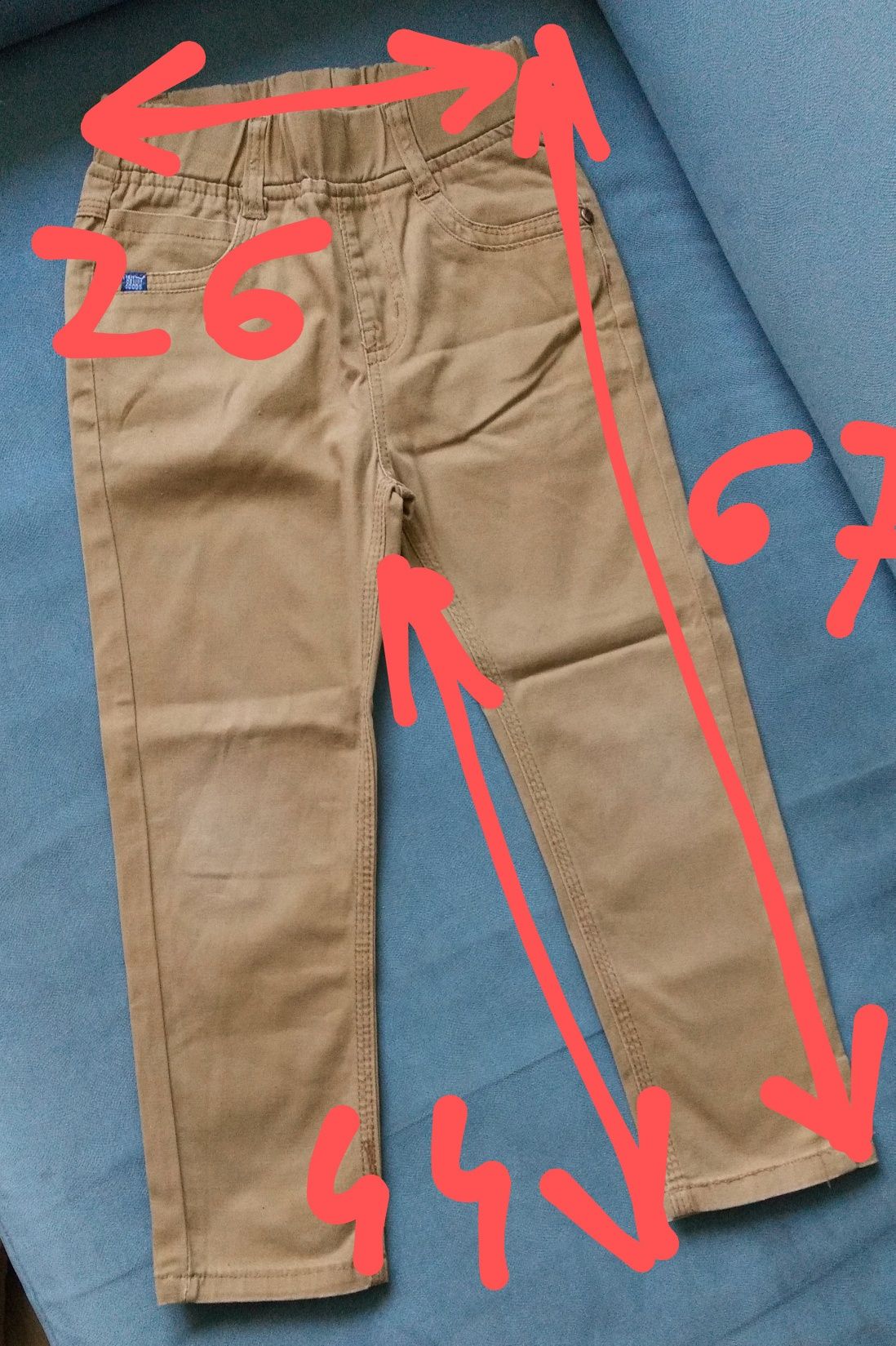 Spodnie dla chłopca długość 67 cm