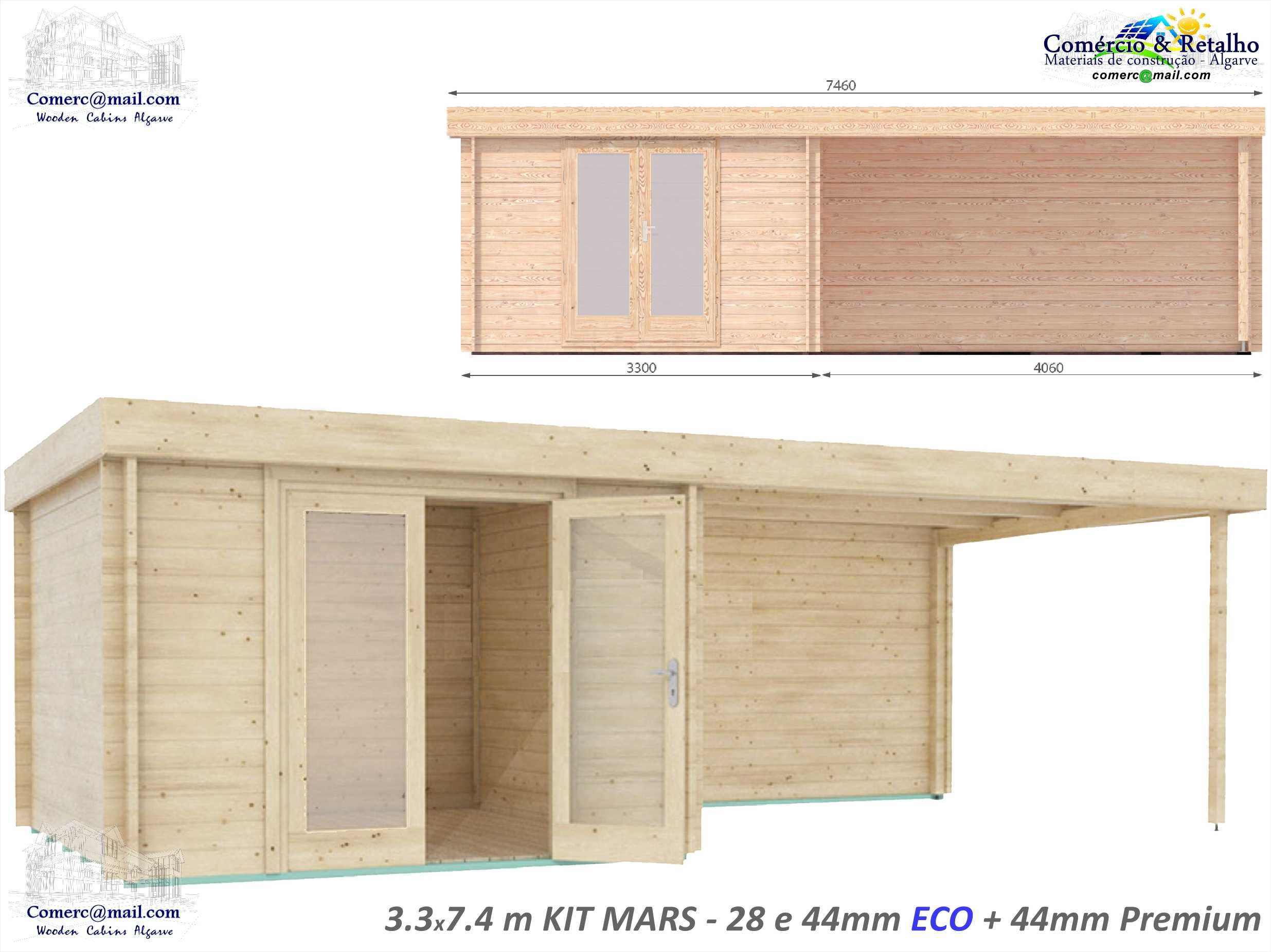 Casa Madeira MARS-Eric 25m² - 28/44mm  c. soalho 19mm - Terraço 12.4m²