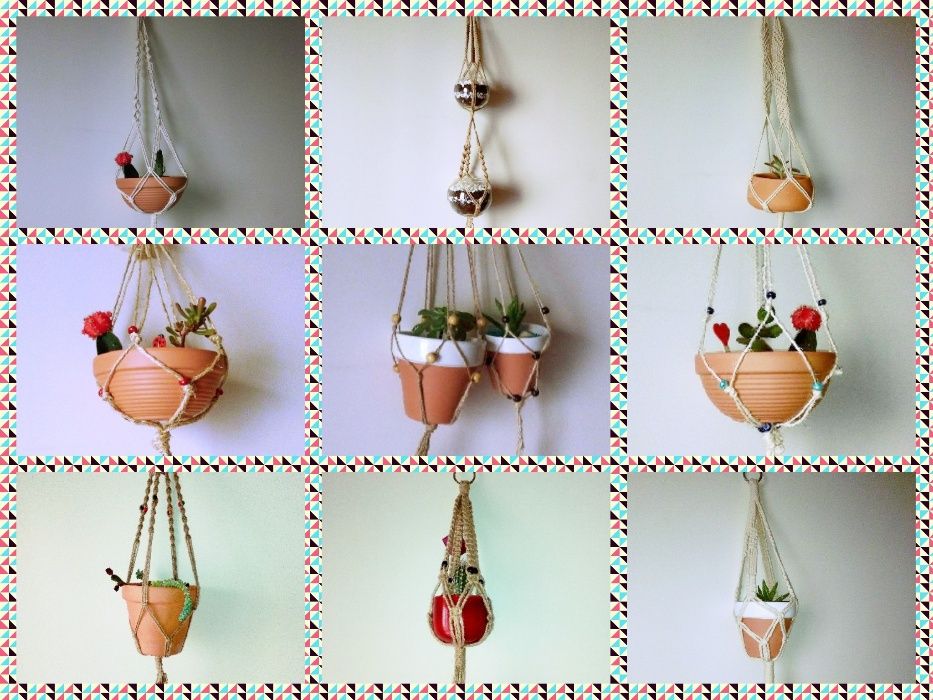 Suportes Vaso Macramé (vários modelos) - NOVOS