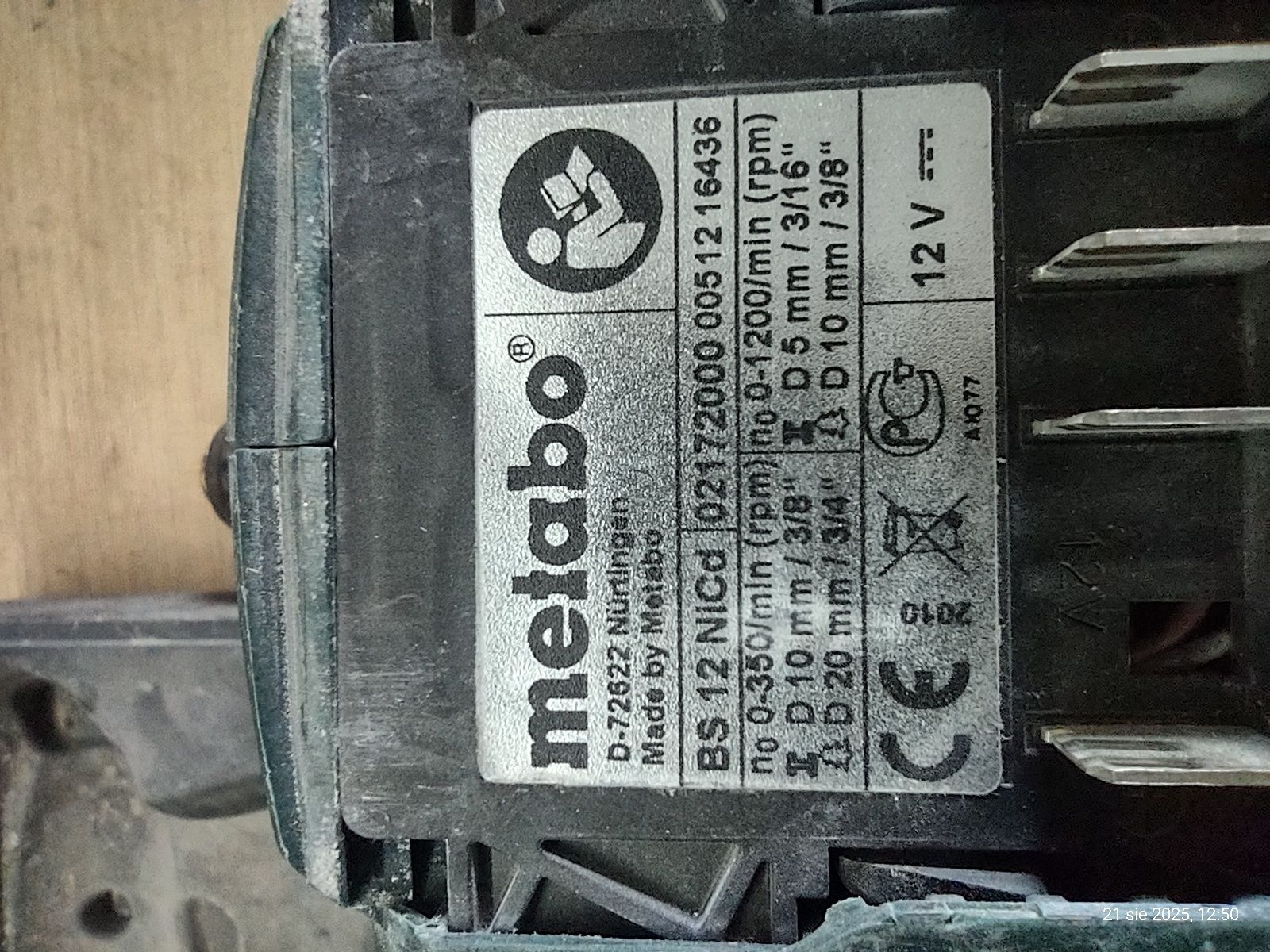 Wkrętarka Metabo.