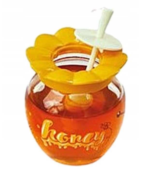Słoik baryłka z nabierakiem do miodu 370 ml idealny na prezent