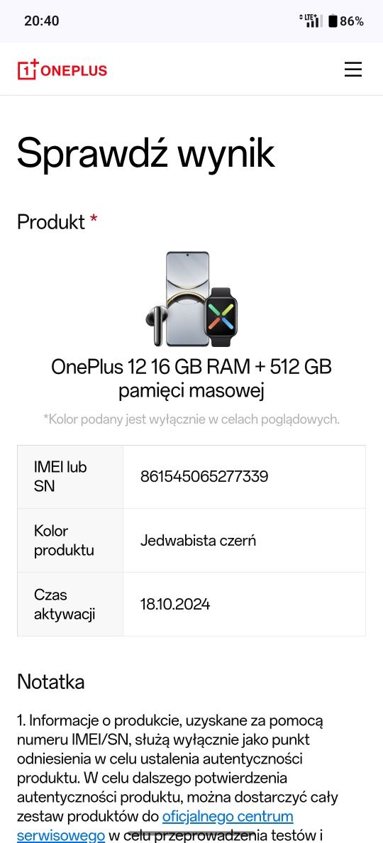 Oneplus 12 16/512GB Gwarancja 2026 bdb stan