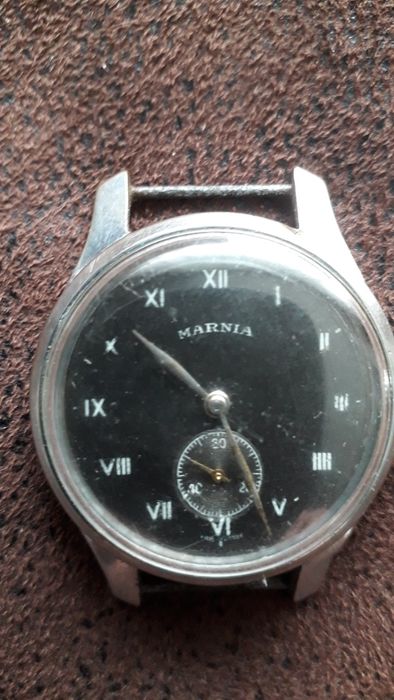 Przedwojenny zegarek wojskowy Marnia.