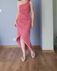Sukienka różowa asos satynowa 38-40 rozmiar