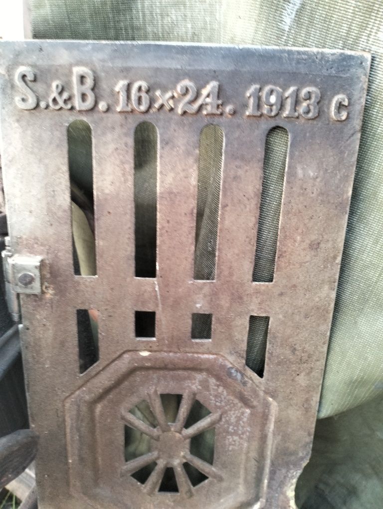 Antyczny komplet do pieca kaflowegoz 1913 r sb charsznica