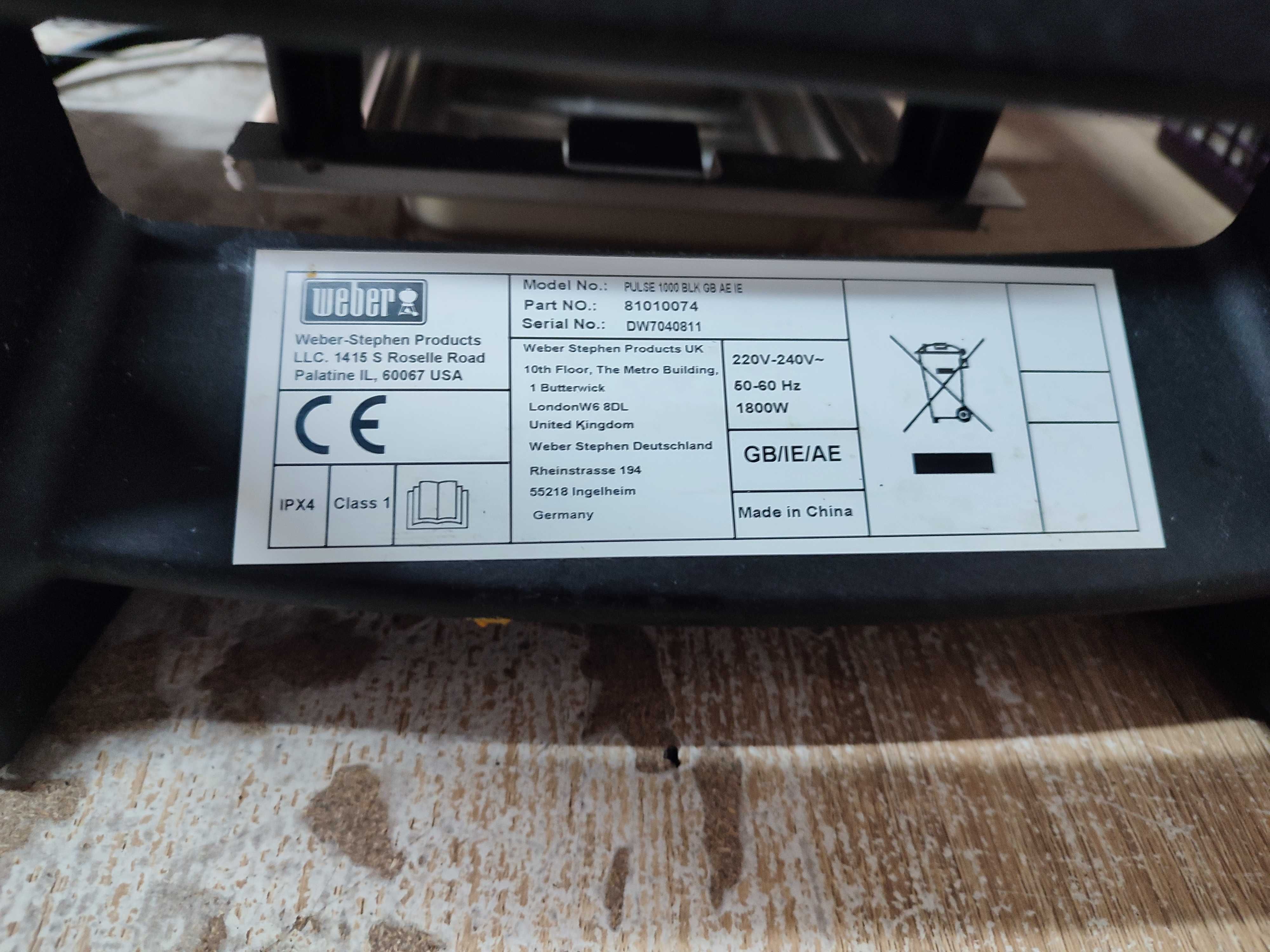 Grill elektryczny Weber Pulse 1000 używany
