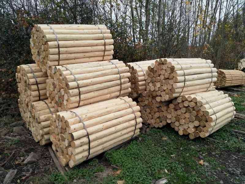 Wałki Paliki Drągi Palisada Drewniana Słupki Kołki Tyczki Podpory