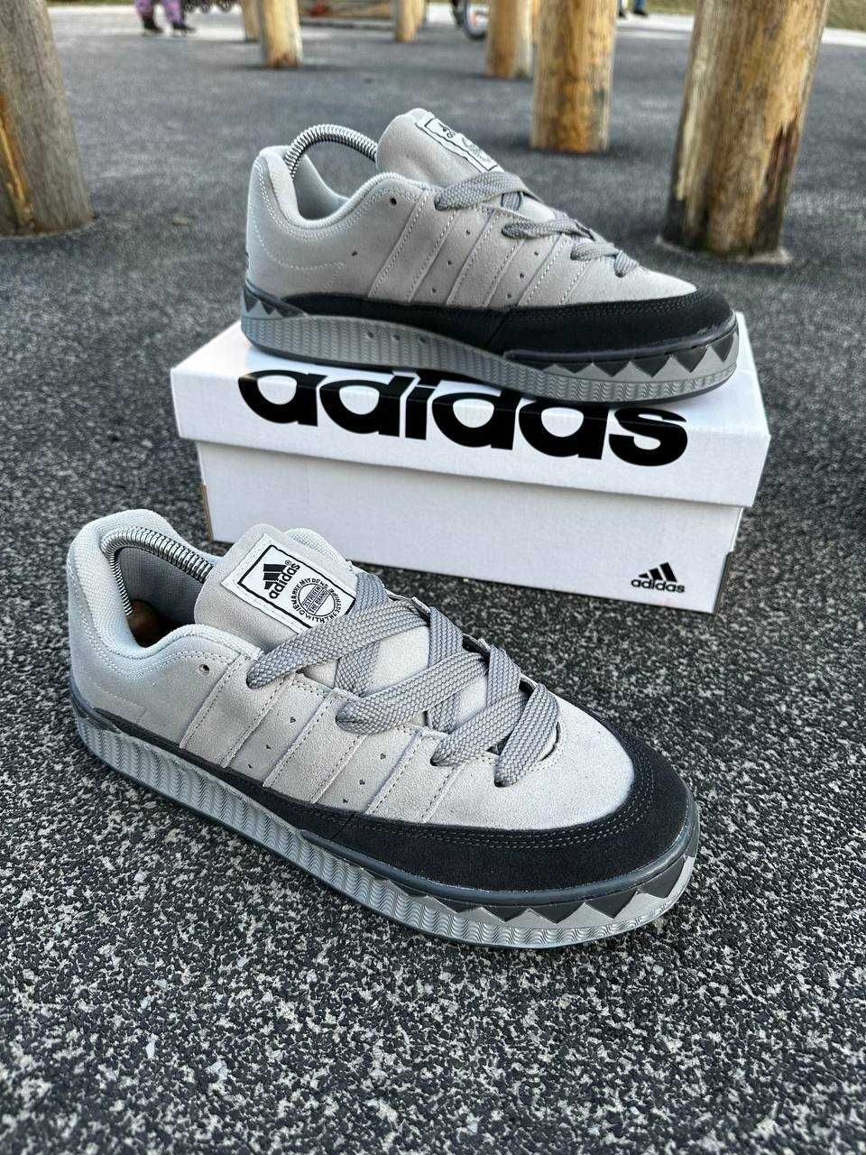 Чоловічі кросівки Adidas Adimatic сірий з чорним 4786-8 ЗНИЖКА