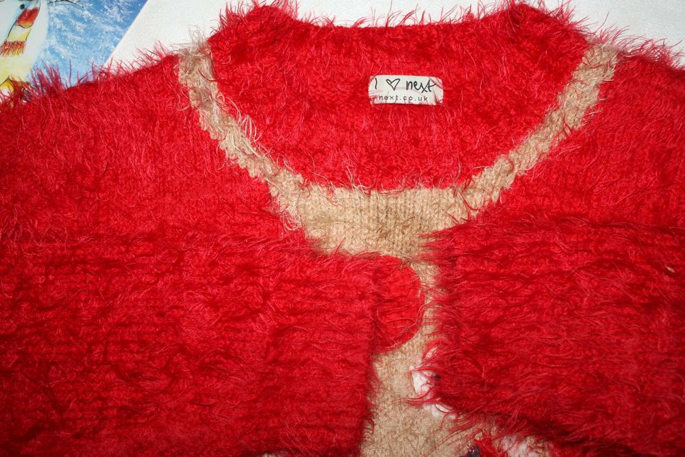 Новогодний свитшот с оленем ф.next девочке 11/12лет,р-152 идеальное