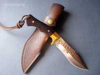 Nóż myśliwski stal D2 bushcraft survival HRC 60 pochwa .