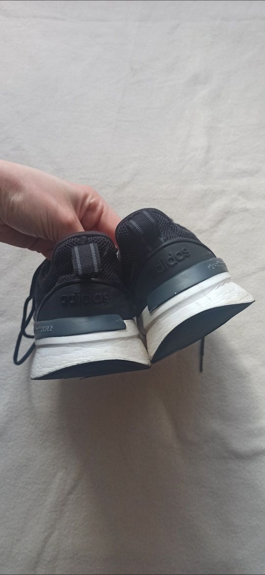 Czarne buty obuwie sportowe sneakersy męskie Adidas Cloudfoam