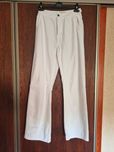 Spodnie jeansy Stradivarius białe dzwony wide leg 38 klamry carpenter