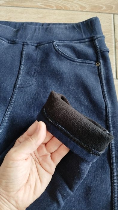 Женские леггинсы, джинсы стрейчевые теплые, размер 42