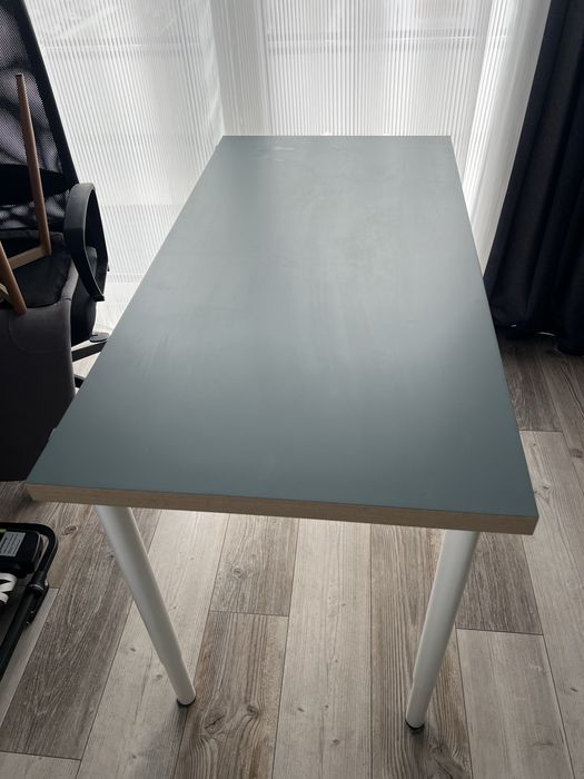 Biurko/stòł Ikea Lagkapten 120x60 szaroturkusowy z regulowanymi nogami