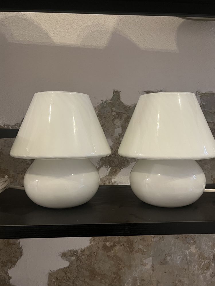 Lampy grzybki szklane murano vintage mushroom y2k design