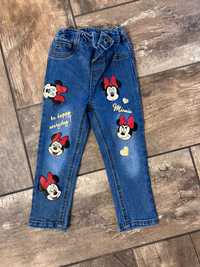 Spodnie jeansowe dla dziewczynki Myszką Mini rozmiar 92