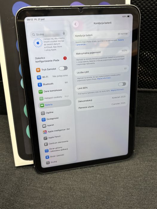 Ipad 7 mini wifi +cellular 5G jak nowy.