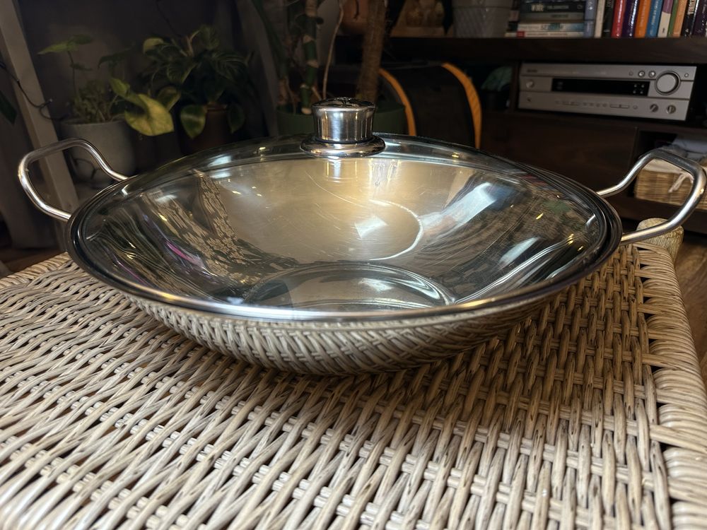 Patelnia profesionalna WMF Wok 36cm z pokrywą 5 L Niemiecki