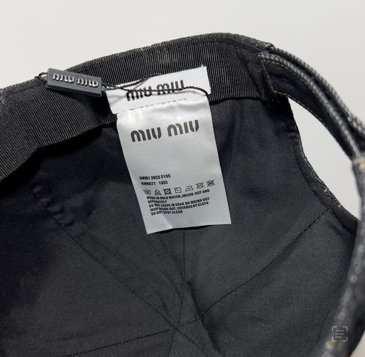 Кепка miu miu сіра та синя