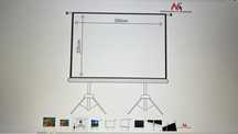 Ekran projekcyjny Maclean MC - 712 150” 4:3 dwa statywy
