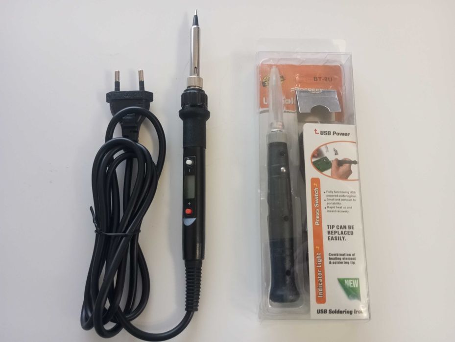 Паяльник от USB BT-8U, 8W, DC-5V/Паяльник 80вт с ЖК дисплеем 220V
