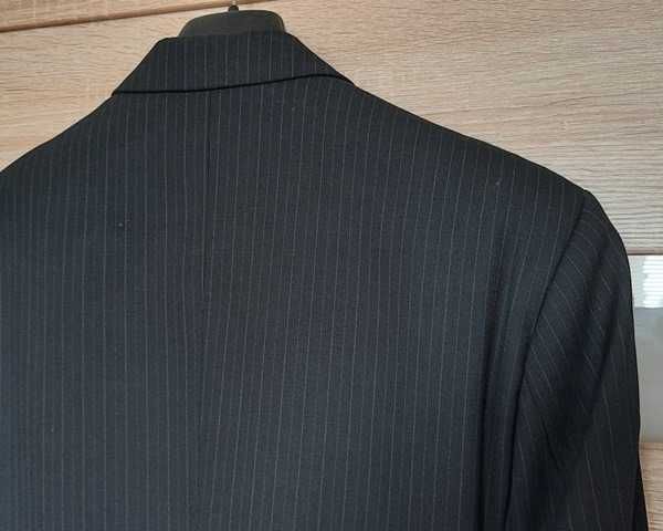 MARYNARKA i KAMIZELKA stan idealny, wełna, granat-czarny, na 182 cm