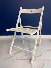 Krzesło Ikea Terje białe składane drewniane