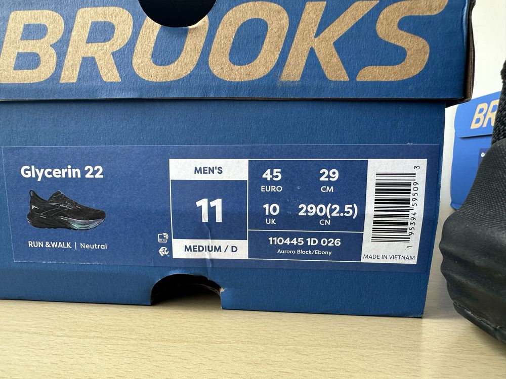 Кросівки Brooks Glycerin 22! Розмір 45 29 см! Оригінал!