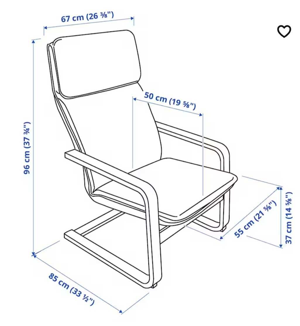 Fotel Pello z pokrowcami Ikea 2 szt