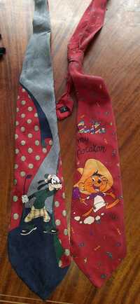 Dwa jedwabne krawaty Goofy i Speedy Gonzales Disney i WB